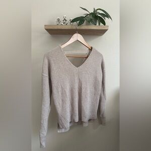 Hippie Rose Cream V-Neck Sweater